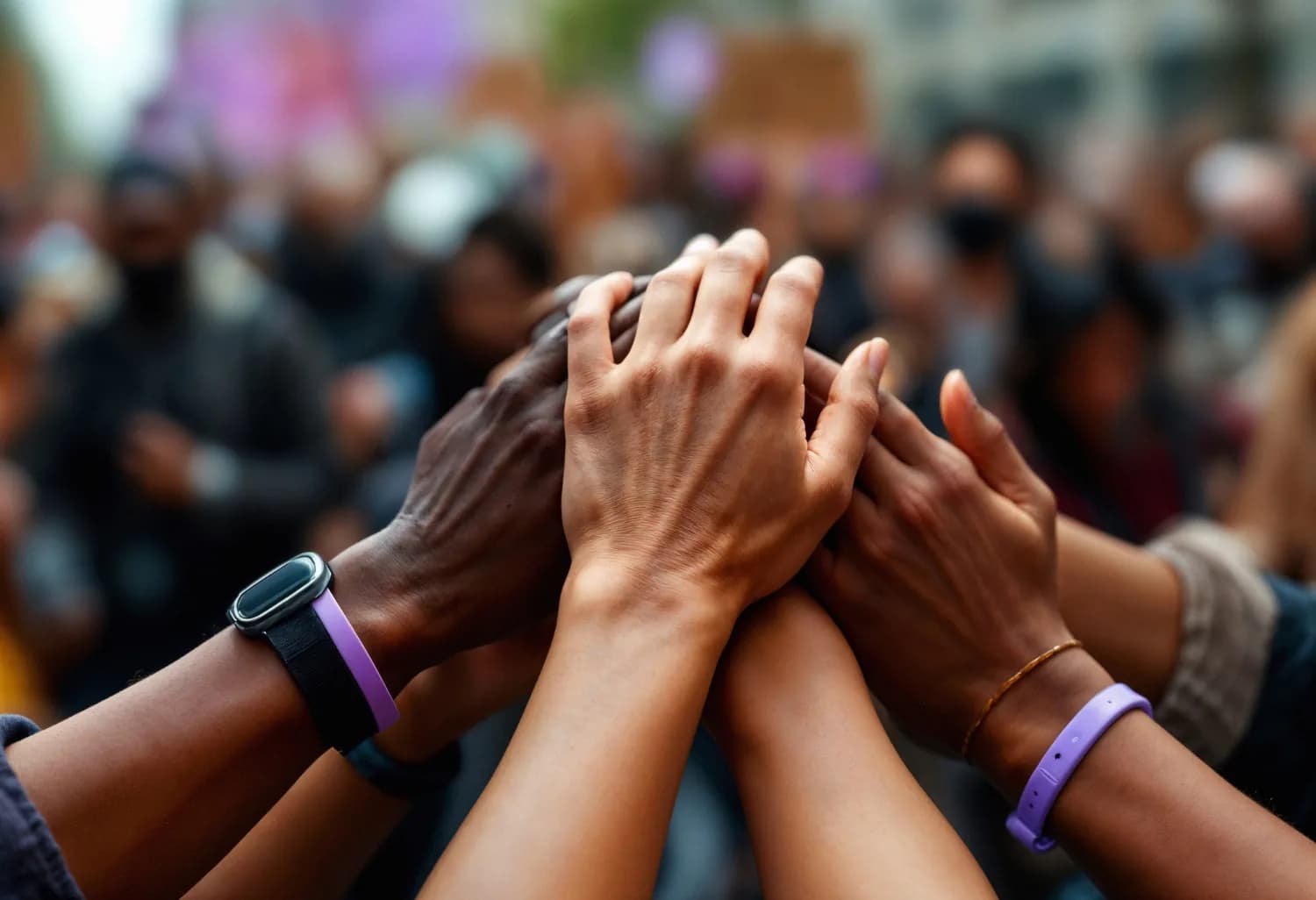 Community hands together